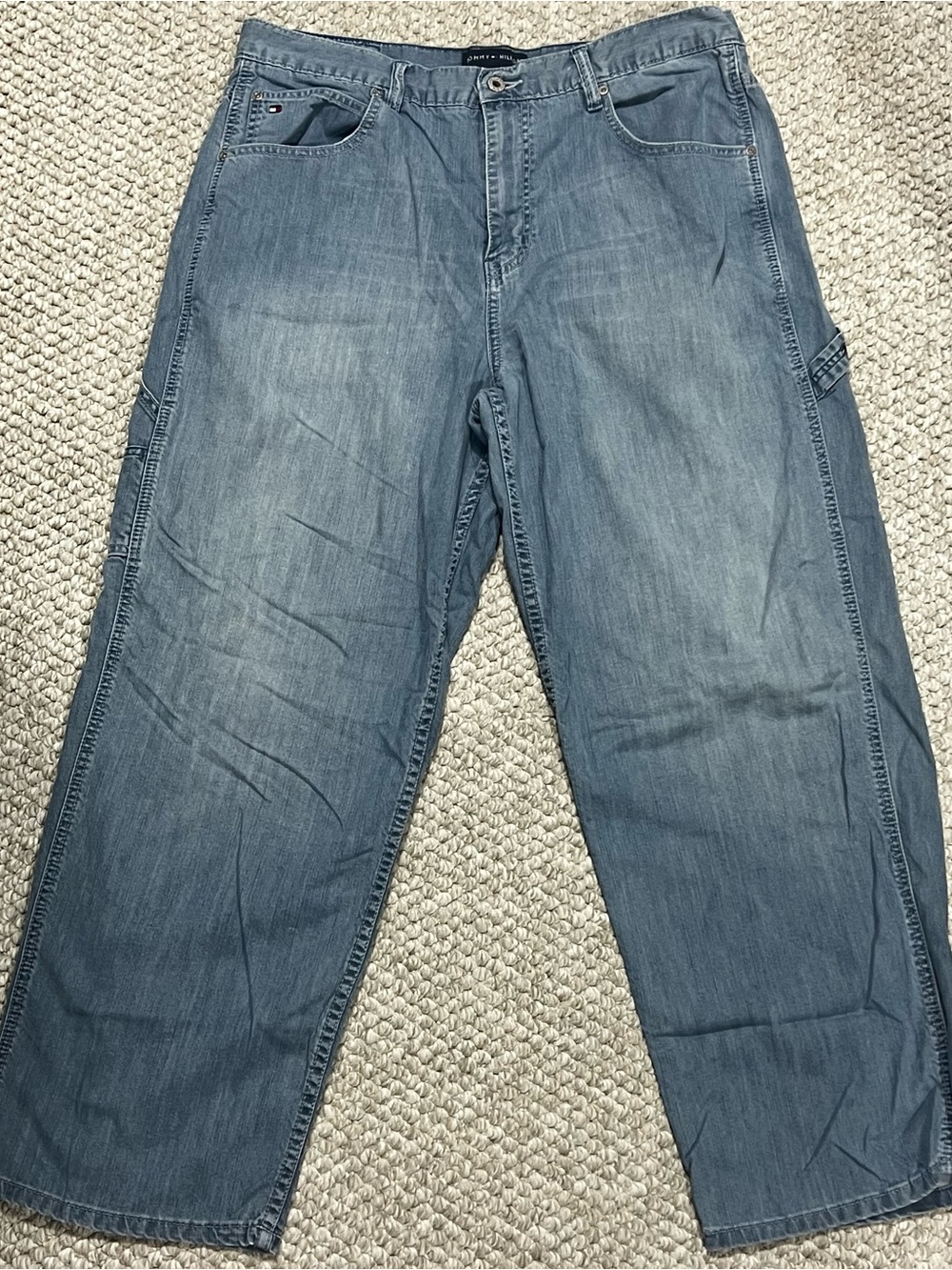 Tommy Hilfiger Loose Fit Jeans Blue Men’s Denim Straight Leg 36x30